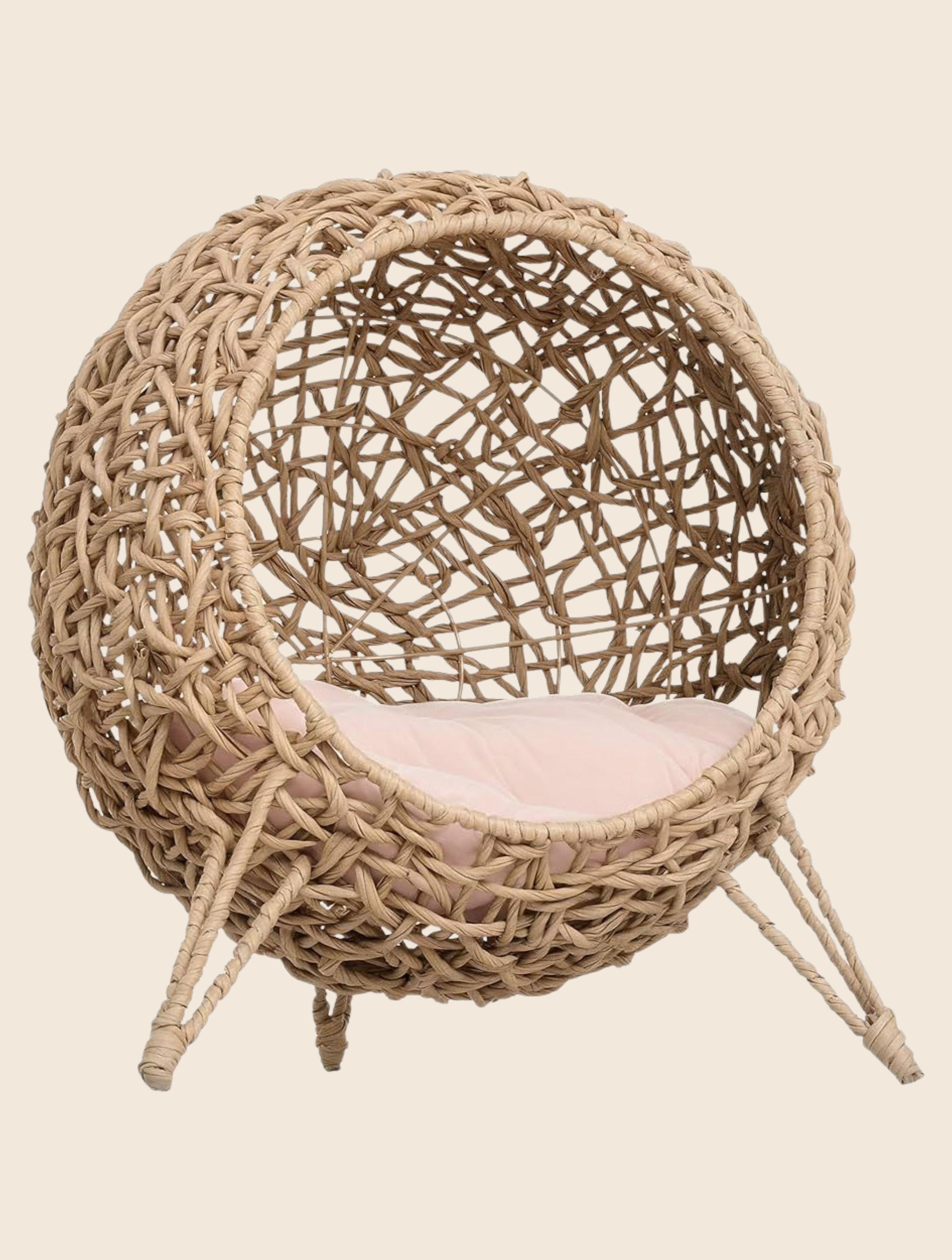 Katzenkorb aus Rattan