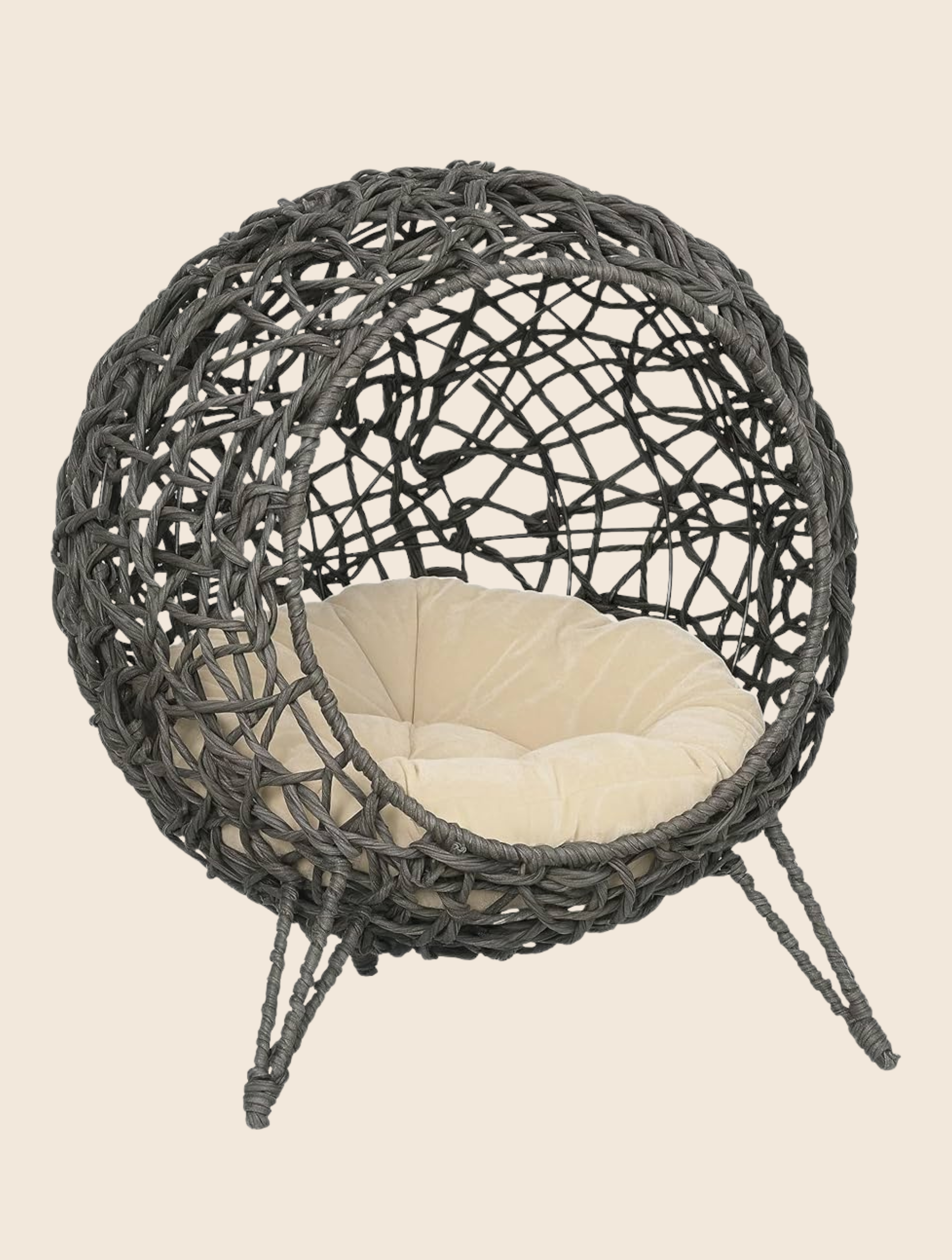 Katzenkorb aus Rattan